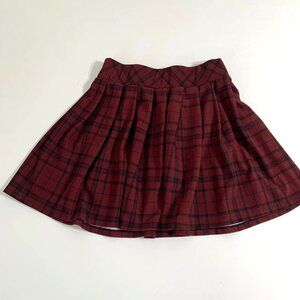 Love Streak Women's‎ Red/Black Plaid Pleated Skirt Size Large